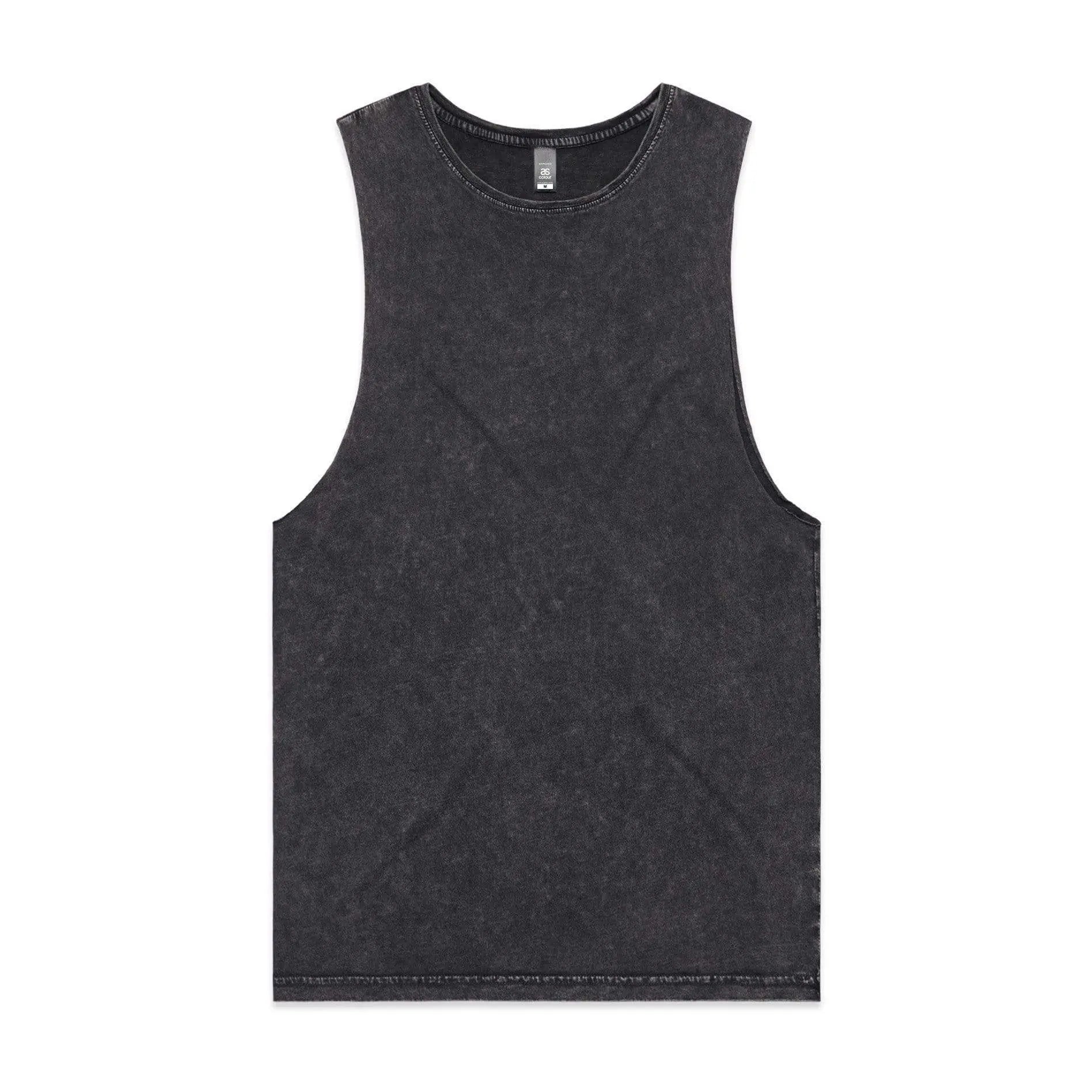 As Colour Men's stone wash barnard tank 5039 Casual Wear As Colour BLACK STONE XSM